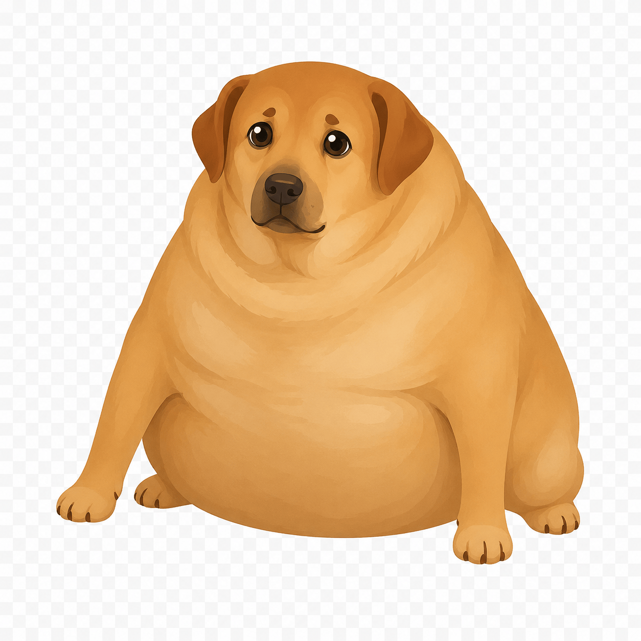 Chonky labrador sitting